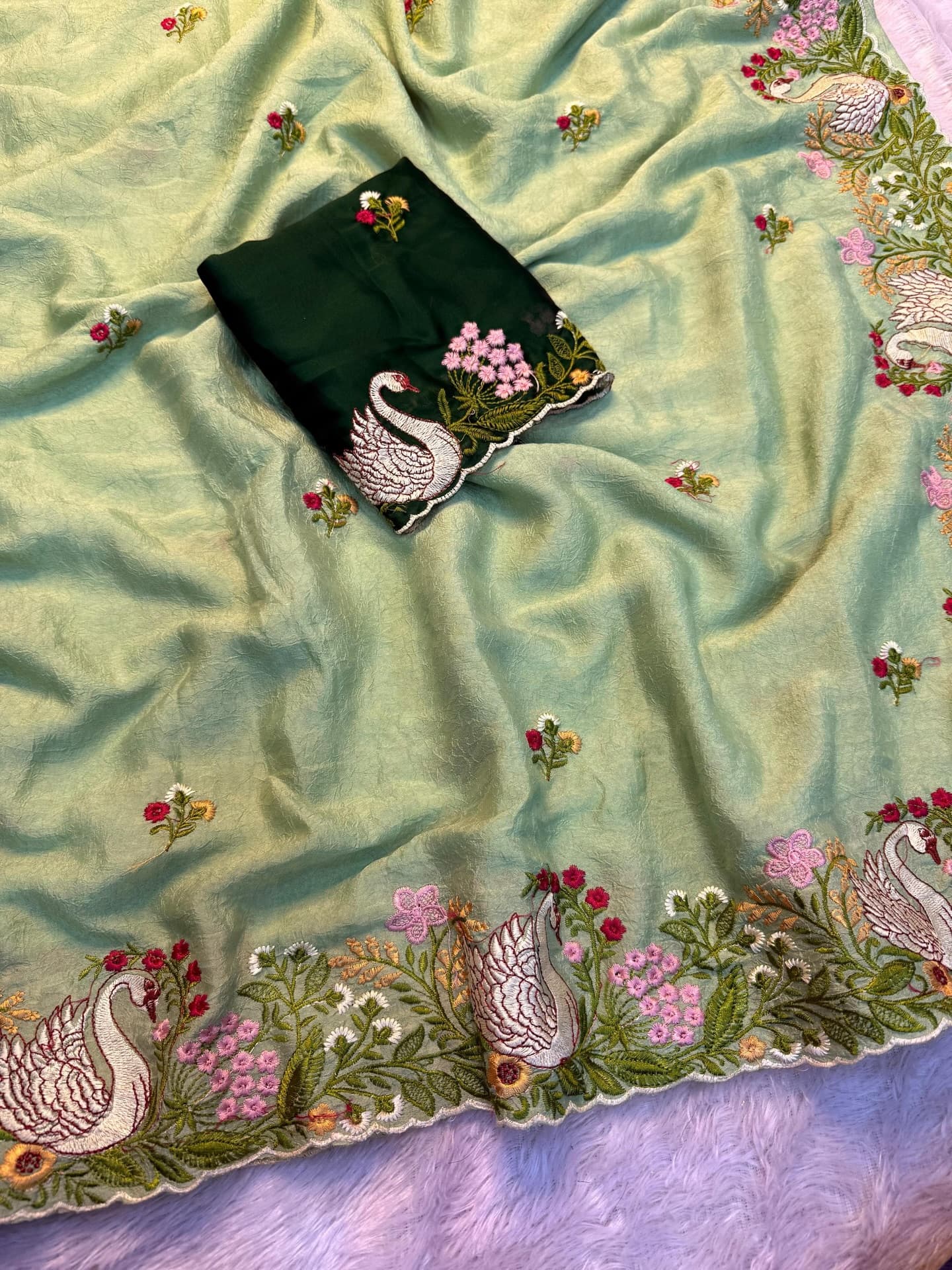 Rangoli Saree with Work Blouse